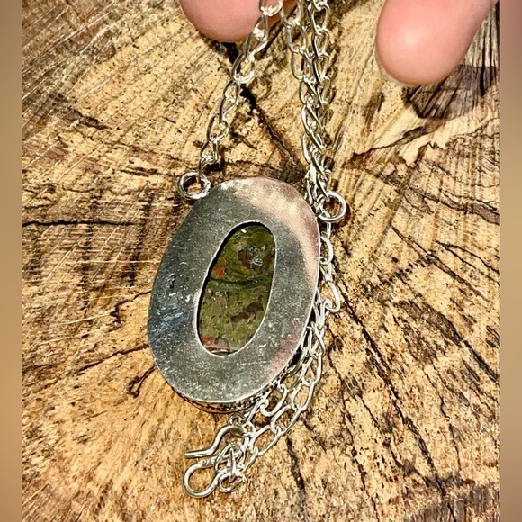 Beautiful Unakite Jasper Pendant Necklace - Picture 7 of 14